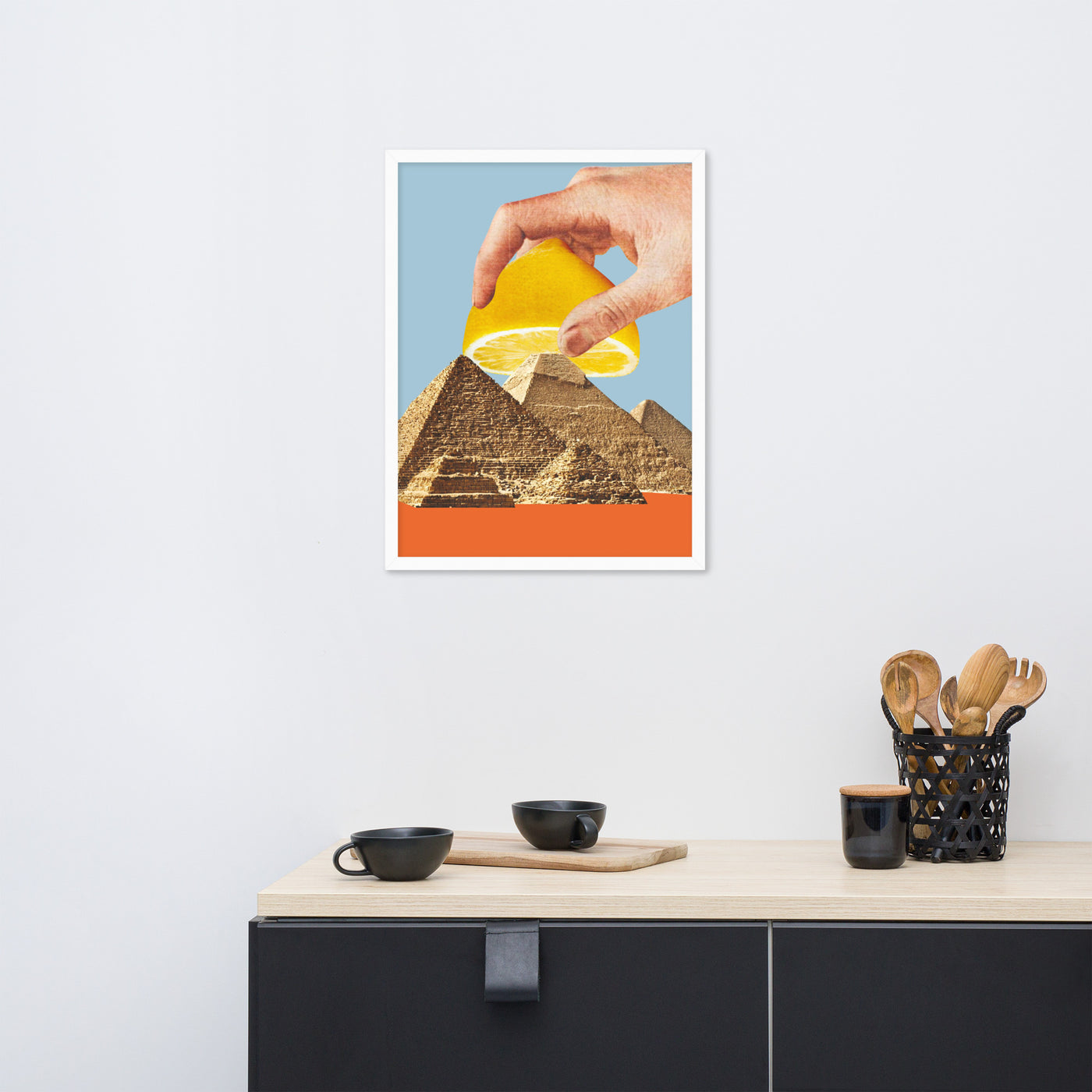 Gerahmtes Bild Kollektion "Kitchen Art" - Zitronen Pyramide